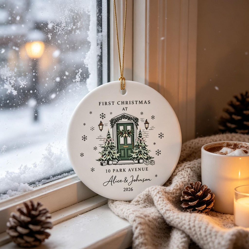 First Christmas in Our New Home Personalized Ornament – product view 10
