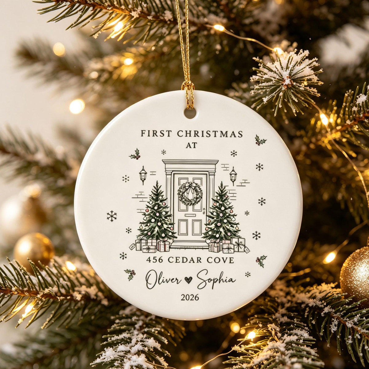 First Christmas in Our New Home Personalized Ornament – product view 5