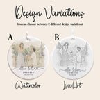 Custom Proposal Portrait Engagement Christmas Ornament – product view 3